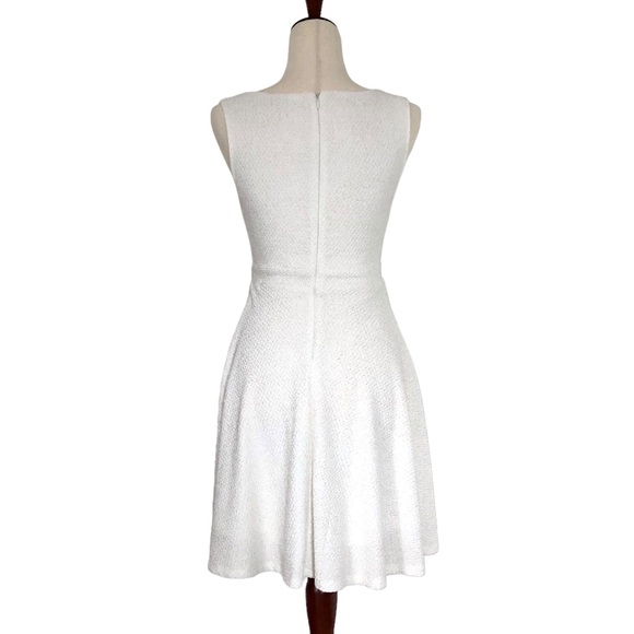 Altar’d State Women’s Sleeveless Scallop V-Neck Knit Skater Dress, White Small - Picture 3 of 11